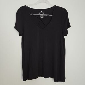 American Eagle Black Top Size Large